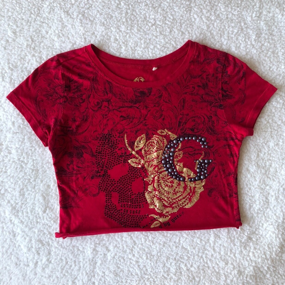 Guess y2k graphic cropped baby tee